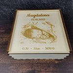 Lade das Bild in den Galerie-Viewer, Erinnerungstruhe für Kind und Baby mit Fotogravur
