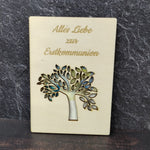 Lade das Bild in den Galerie-Viewer, Geschenkkarte aus Holz - Alles Liebe zur Erstkommunion - Baum

