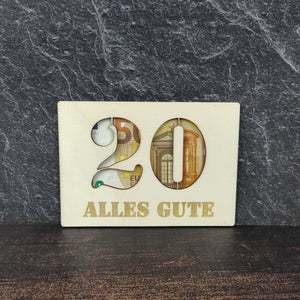 Geschenkkarte aus Holz - Alles Gute