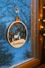 Lade das Bild in den Galerie-Viewer, Personalisierbare 3D Weihnachtskugel - Hirsch
