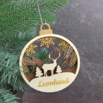 Lade das Bild in den Galerie-Viewer, Personalisierbare 3D Weihnachtskugel - Hirsch
