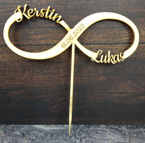 Cake Topper - Unendlich - personalisiert