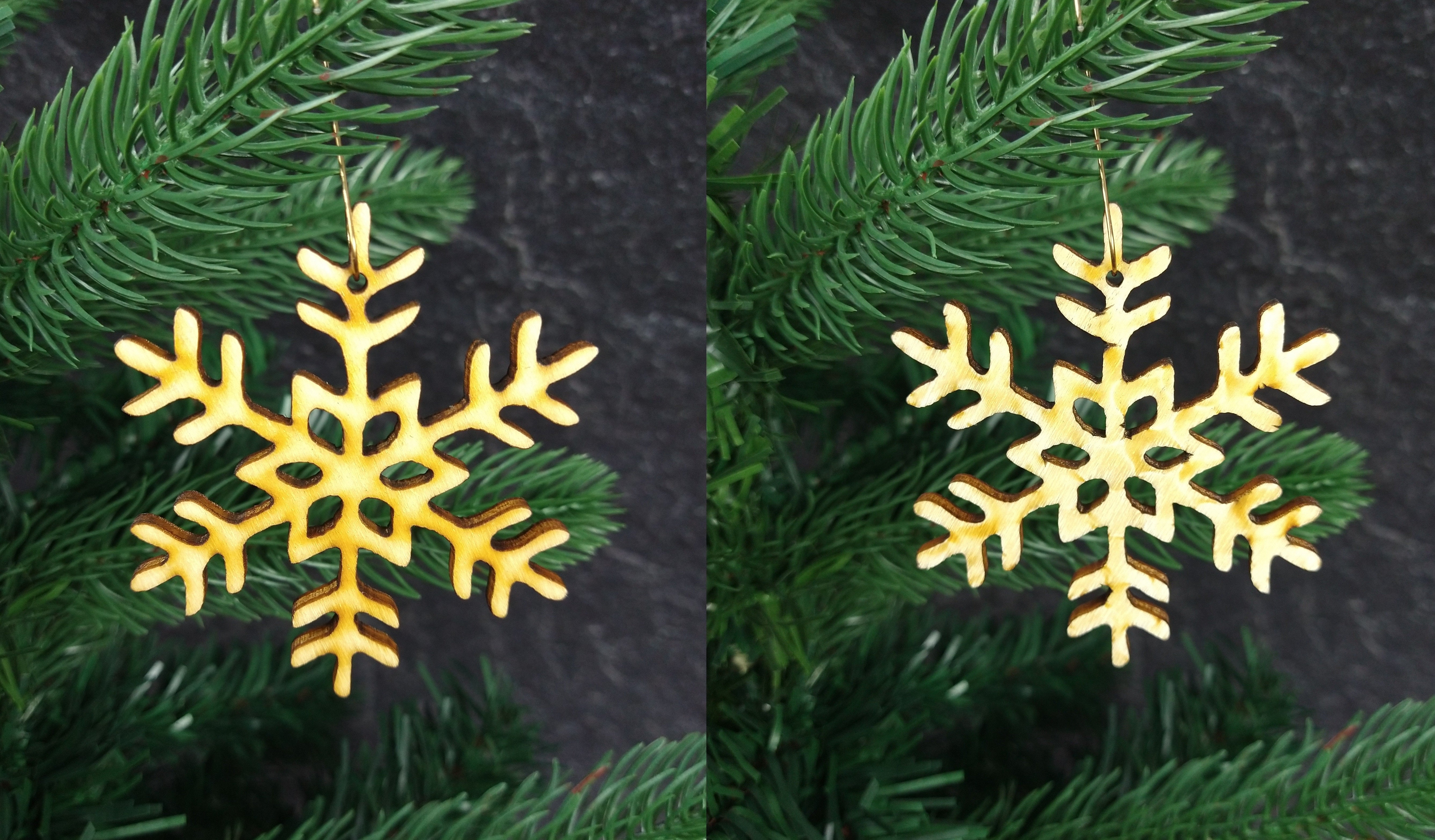 Weihnachtsanhänger - verschiedene Schneeflocken