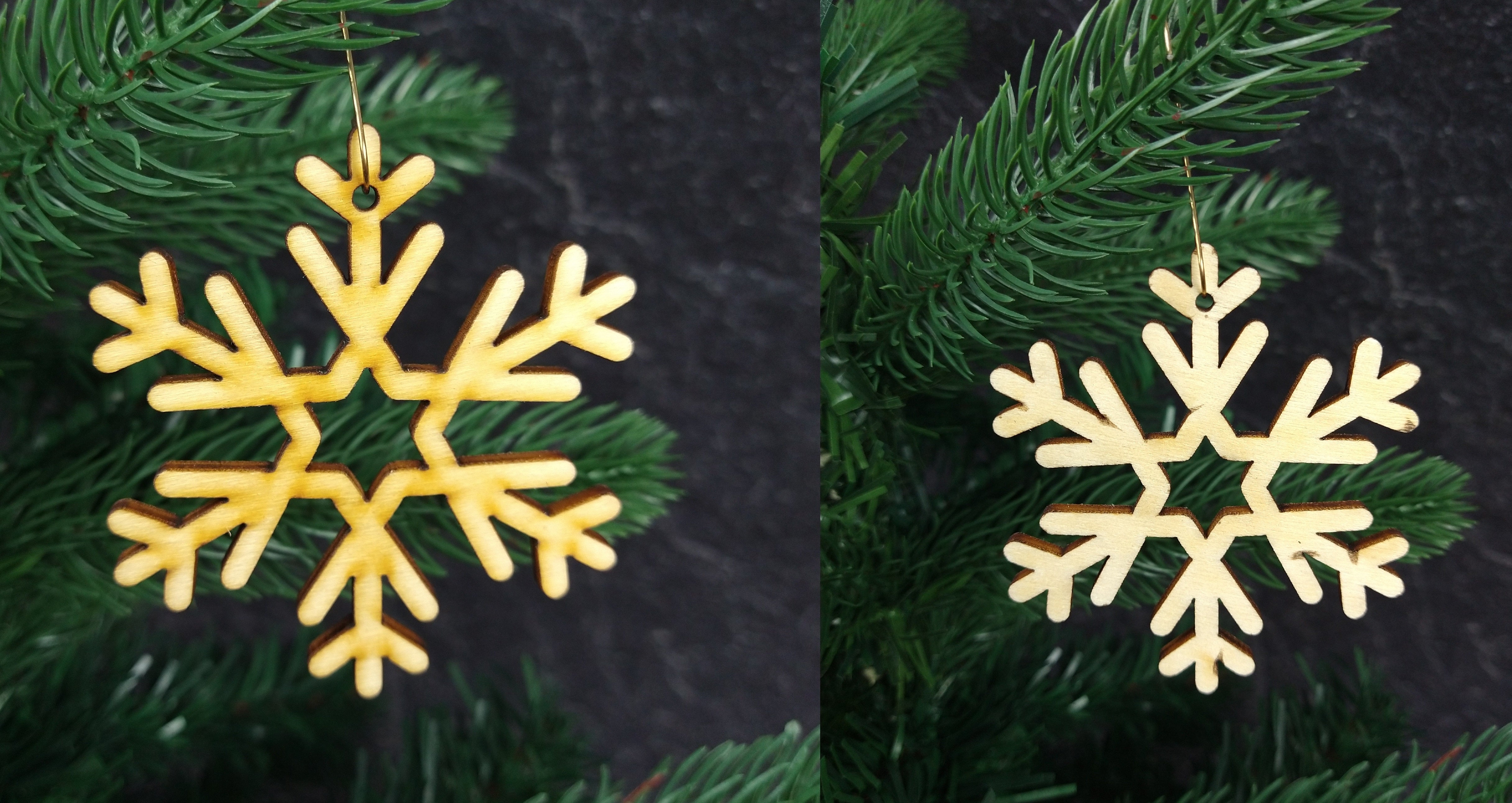 Weihnachtsanhänger - verschiedene Schneeflocken